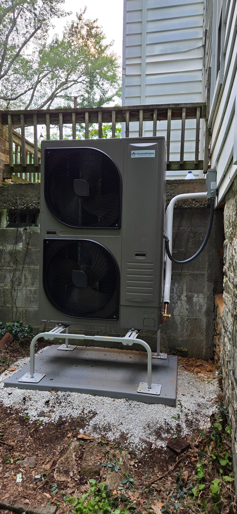 Champion heat pump installation