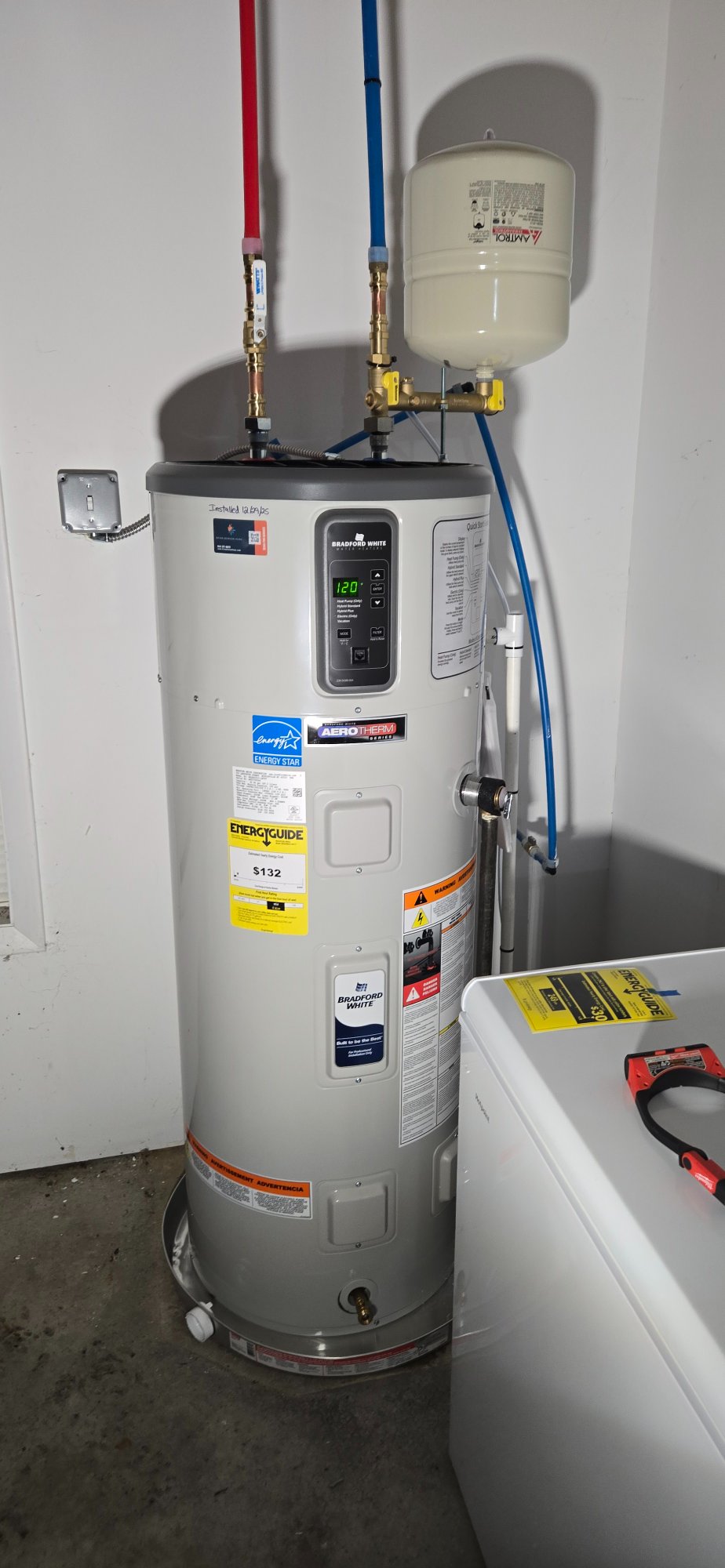 Navien water heater with copper piping